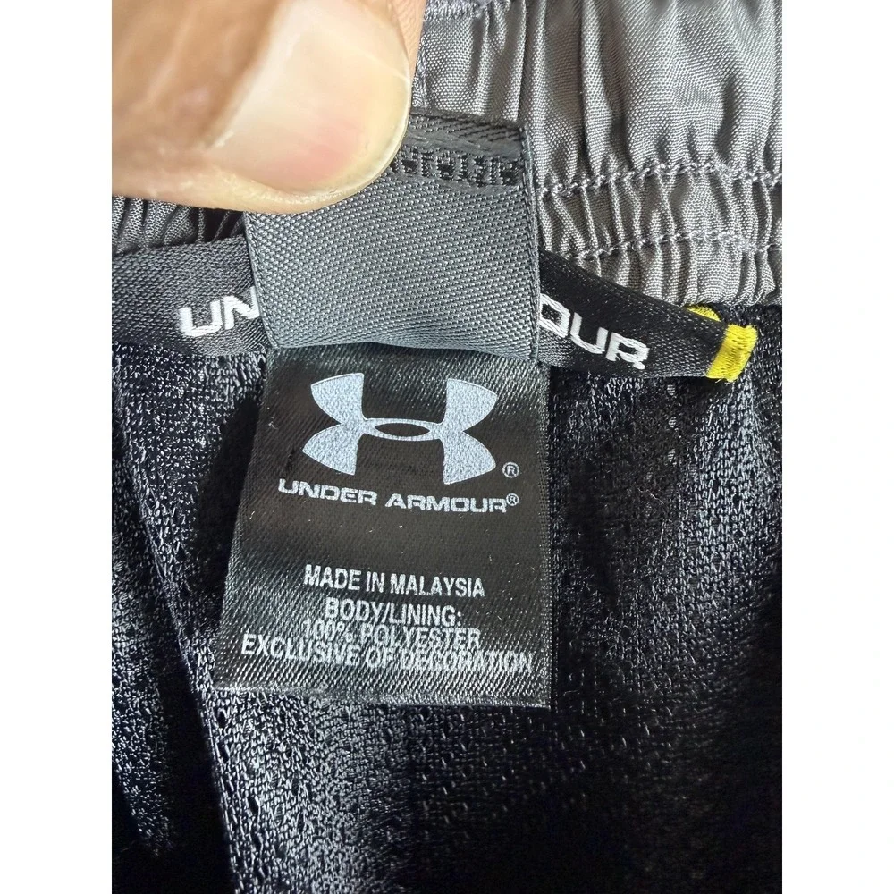 Under Armour Pants Mens Medium Gray Mesh Lined Track Athletic Loose Fit Pockets